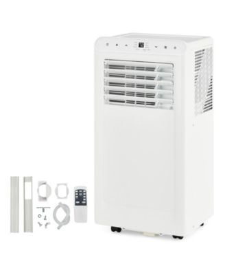 8,000 BTU Portable 4-in-1 AC with Remote, LED Display, Timer and DIY Window Kit for Bedroom/Office Up to 350 Sq. Ft