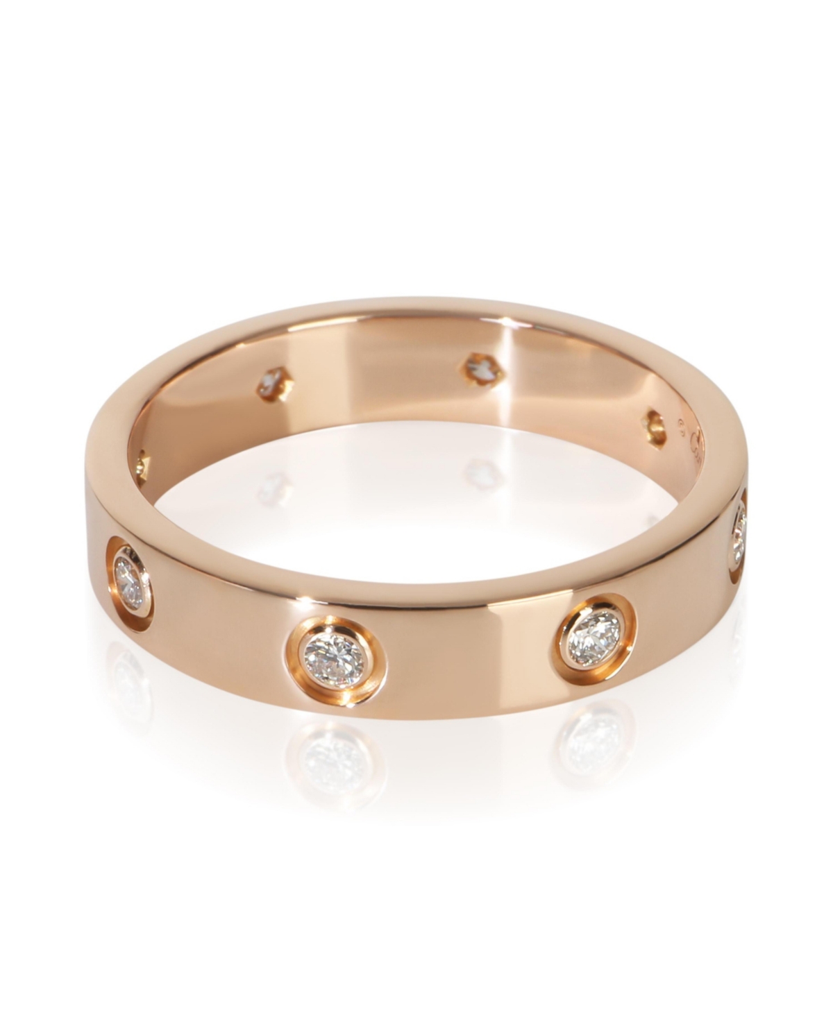 Pre-Owned Cartier Rose Gold Diamond Small Model Love Ring