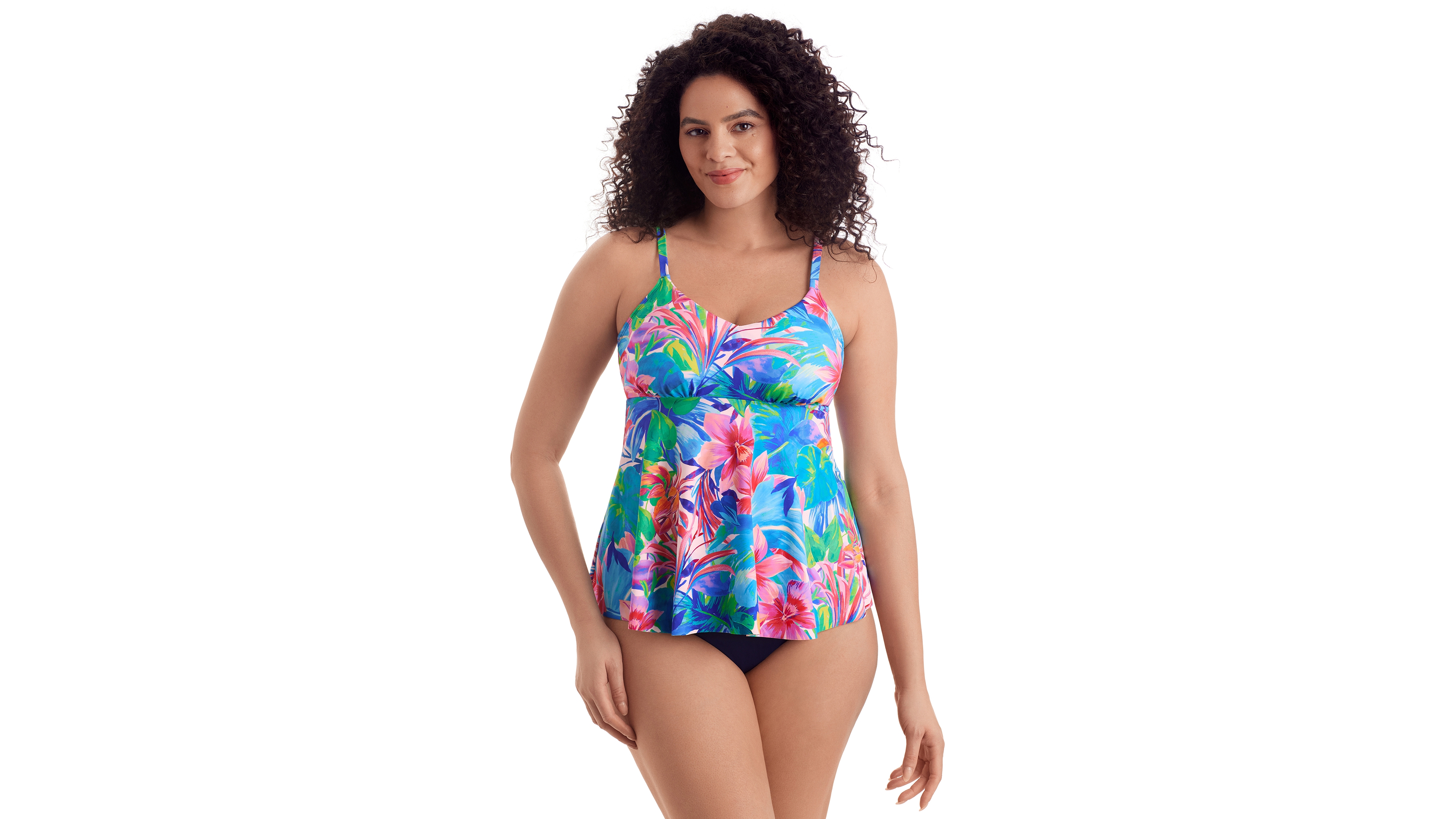 ShapeSolver Women's Printed V-Neck Tankini
