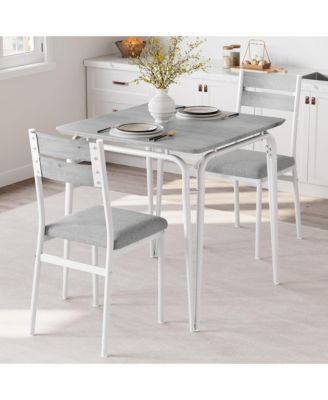 Dining Table for 2, Small Table and Chairs Set of 2, Square Dinette Set for 2, 3 Piece Kitchen and Dining Room Sets