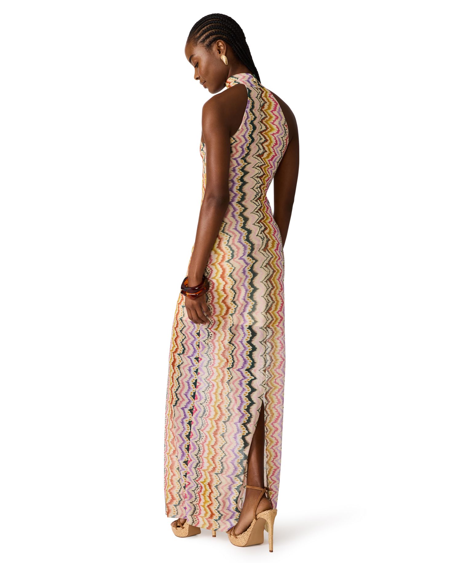 Women's Layra Halter-Neck Bodycon Mesh Dress