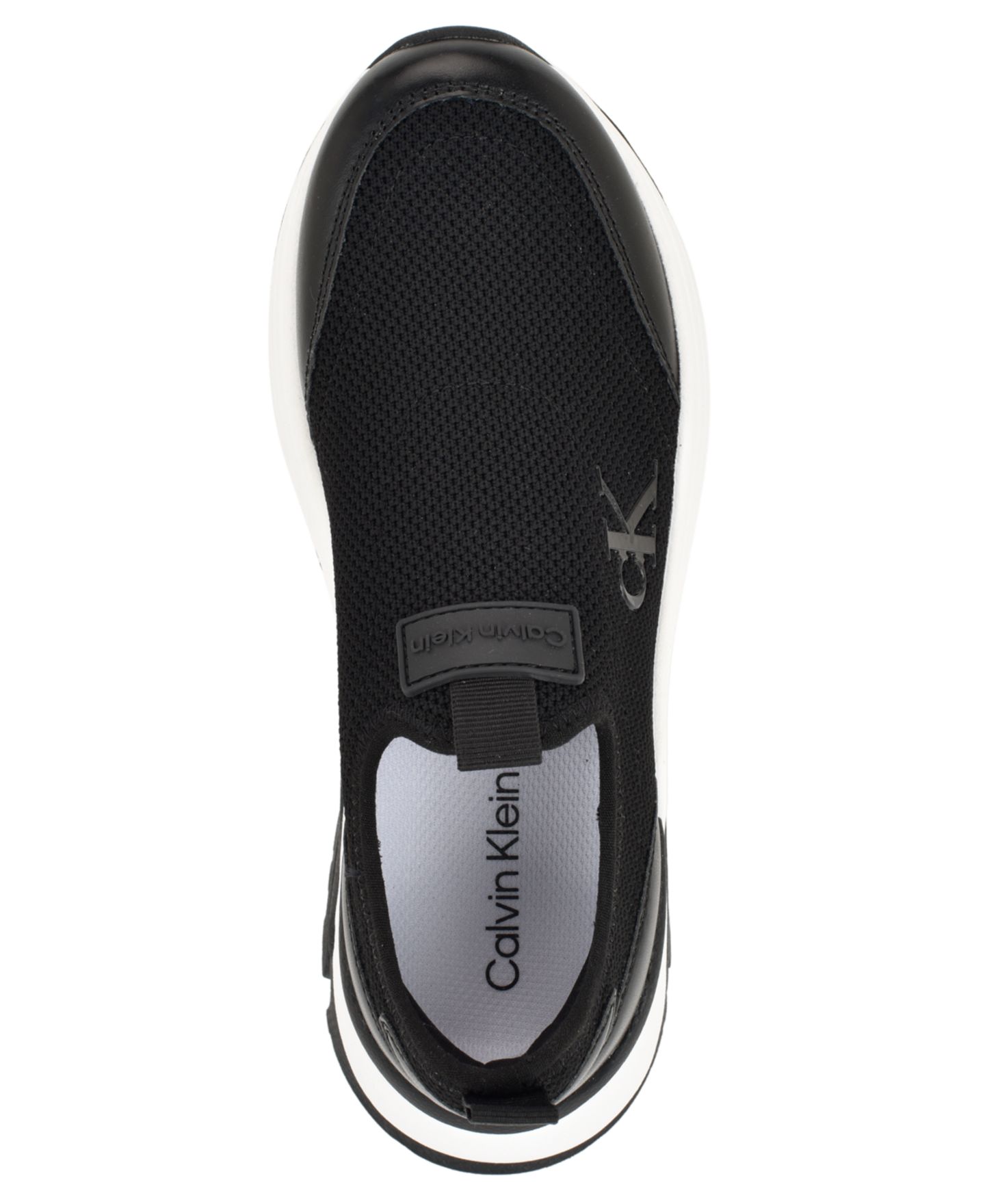 Женские кроссовки Calvin Klein Abelea Knit Slip-On Chunky Sole, цвет: Чёрный / Белый — фото 4