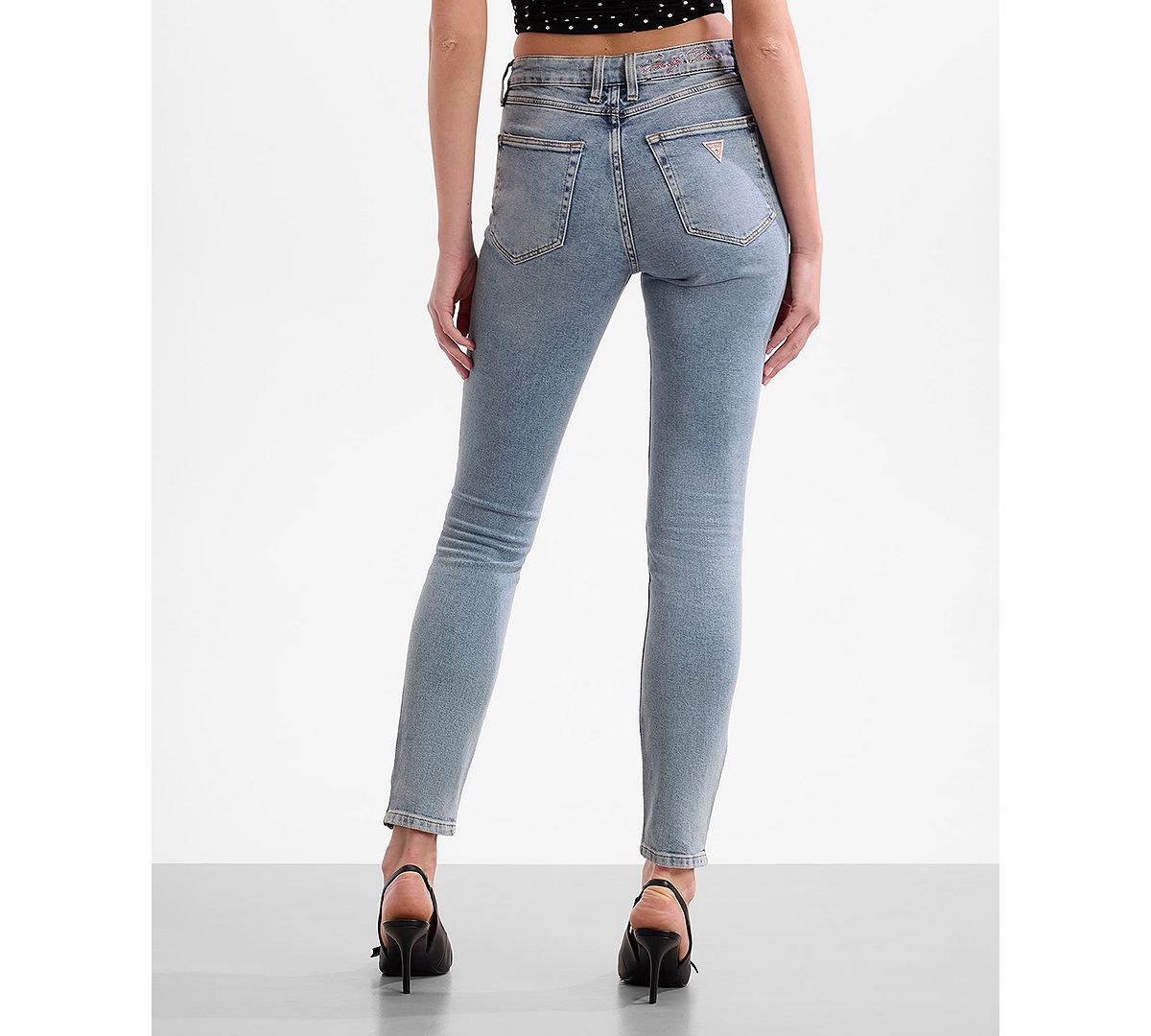 GUESS Women's Marilyn 3 Zip-Up Skinny-Fit Jeans view 4 — MAYCSS fashion products