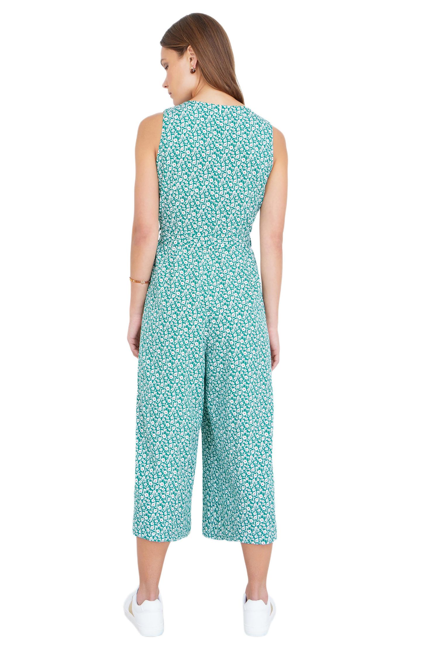Женский комбинезон Yumi Ditsy Culotte Jumpsuit, цвет: Зелёный — фото 3