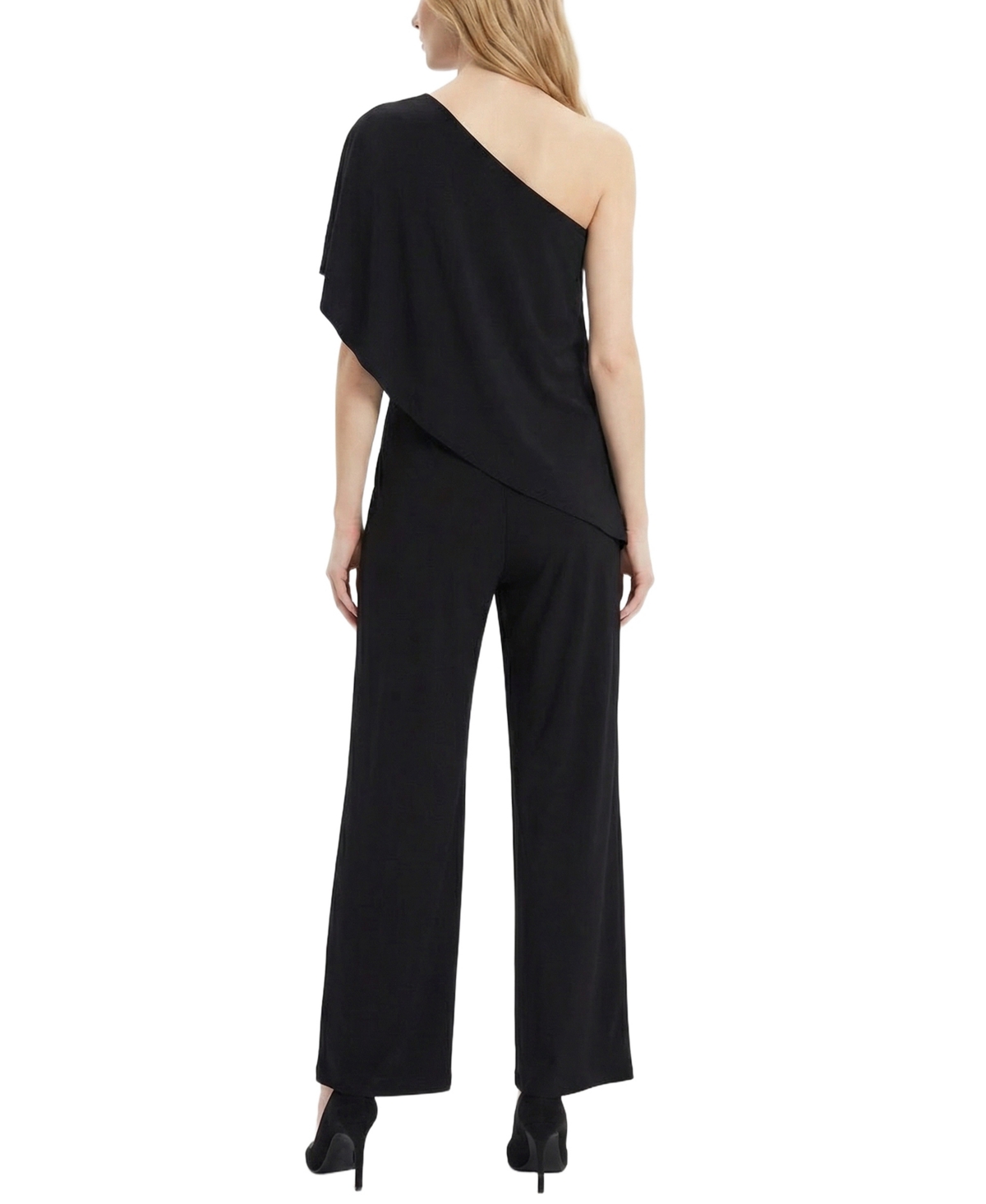 Ny Collection Petite Cape-Top Knit Jumpsuit