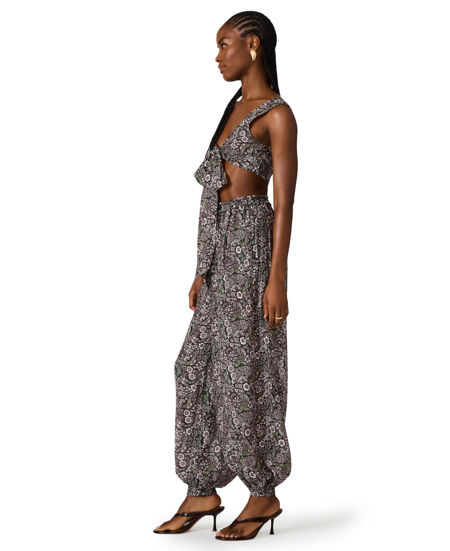 Женский топ Steve Madden Livy Sleeveless V-Neck, цвет: Тёмно-зелёный серый — фото 3