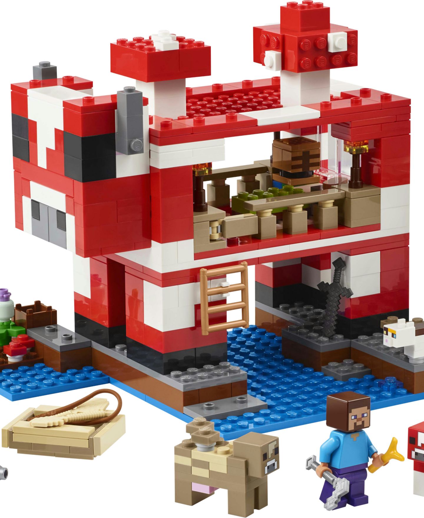 Детский конструктор LEGO® Minecraft The Mooshroom House Toy Figures Building Set 21270 — фото 7