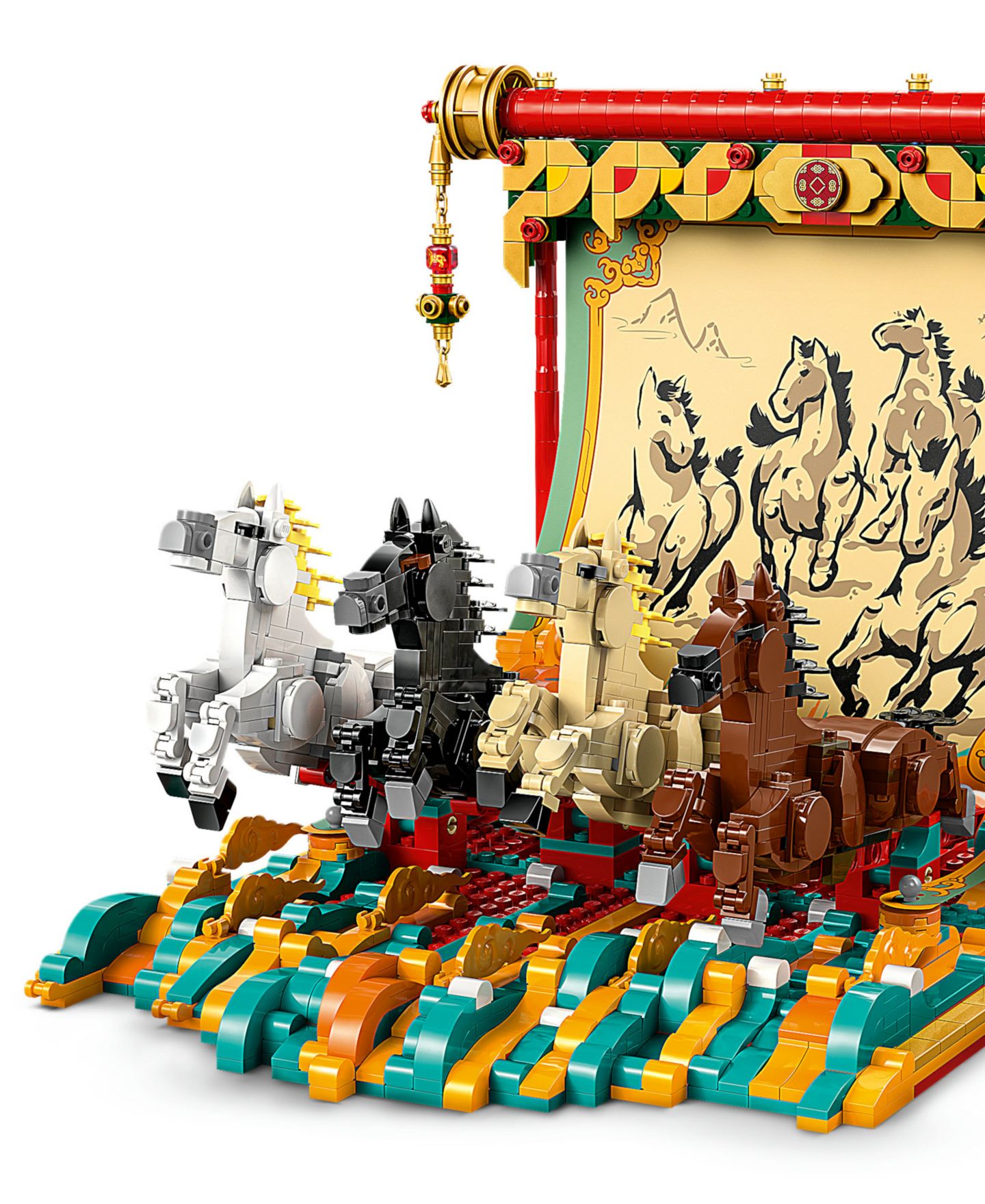 Детский конструктор LEGO® Chinese Festivals Galloping Horses Canvas Toy 80119 — фото 7