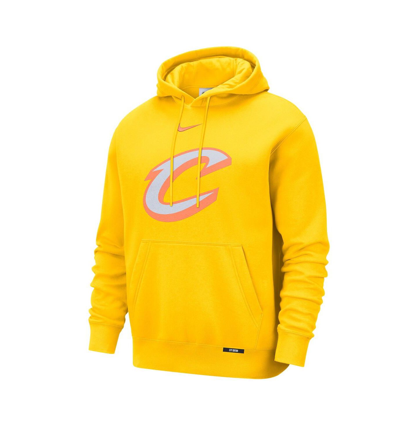 Мужское худи Nike Yellow Cleveland Cavaliers 2025/26 City Edition Remix Essential Logo Club Pullover — фото 3