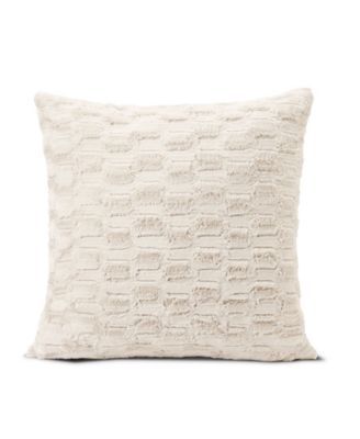 HGTV Art Deco Brushed Faux Fur Decorative Pillow, 26" x 26"