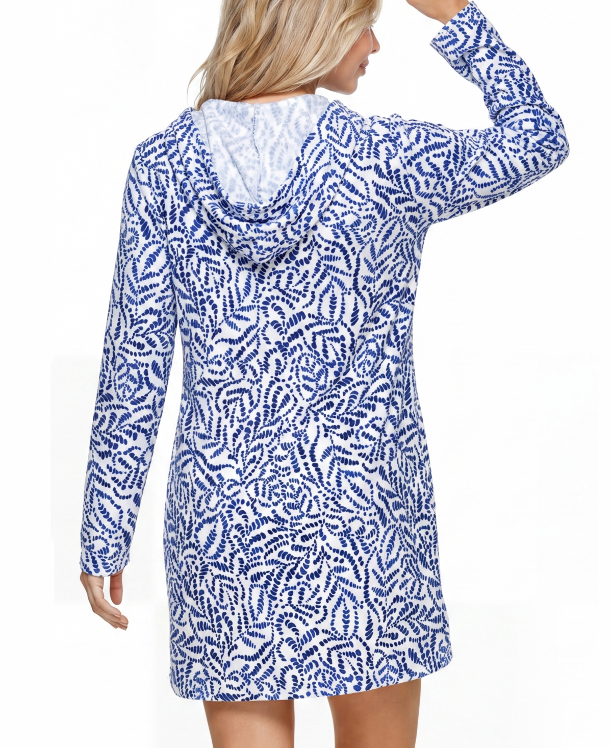 Island Escape Women's Cotton Coastal Printed Swim Cover Up Dress