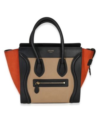 Beige Multicolor Drummed Calfskin Nubuck Nano Luggage Tote