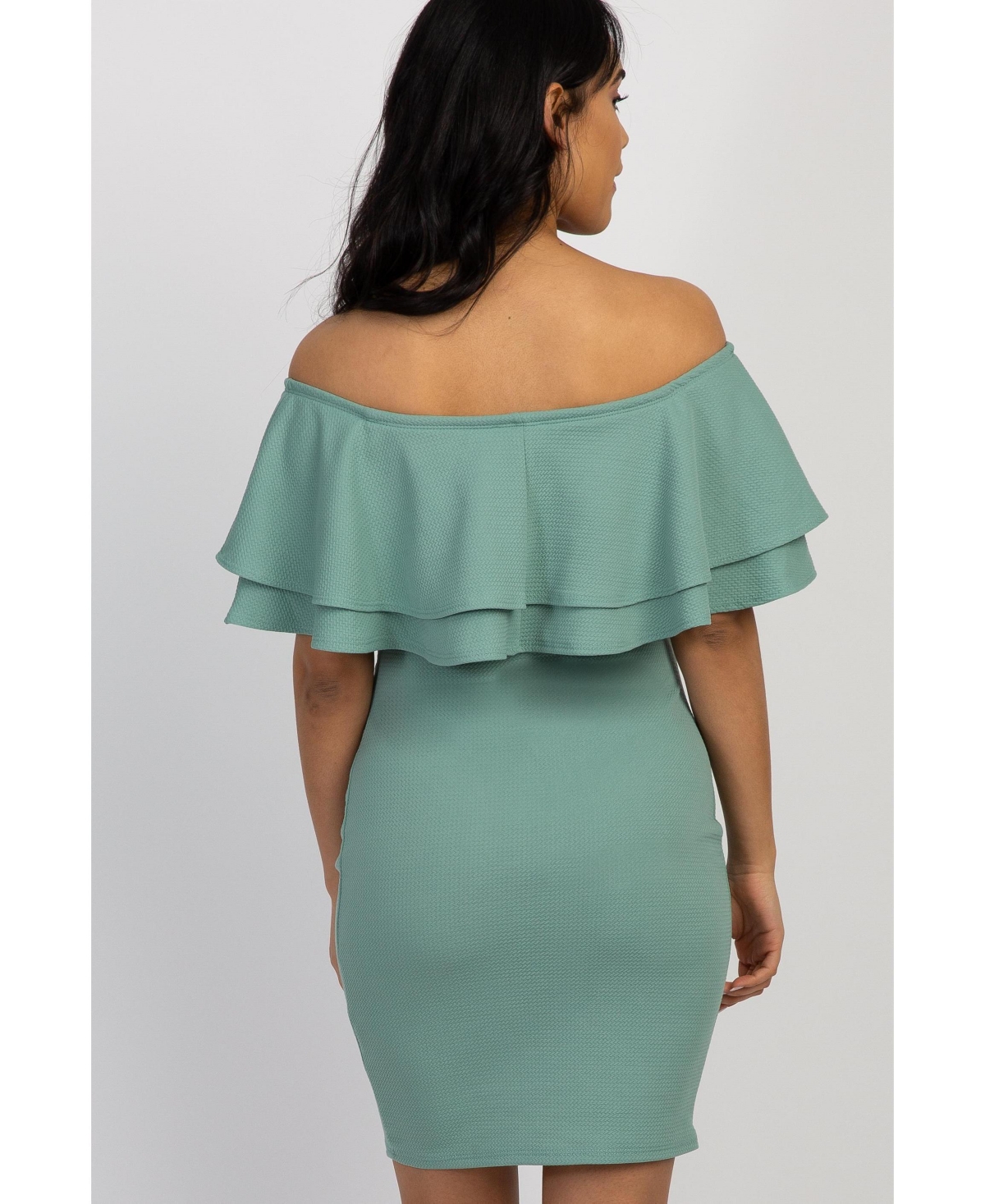 Pinkblush Maternity Sage Off Shoulder Fitted Dress