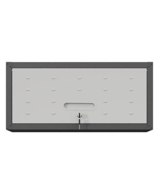 30" Heavy-Duty Wall Mounted Metal Cabinet - Lockable Garage Storage