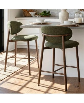 Set of 2 Counter Height Stools for Home Bar, 25.5" Seat Height
