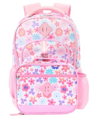 Girls' Floral Backpack and Lunch Box, 2-Piece Set