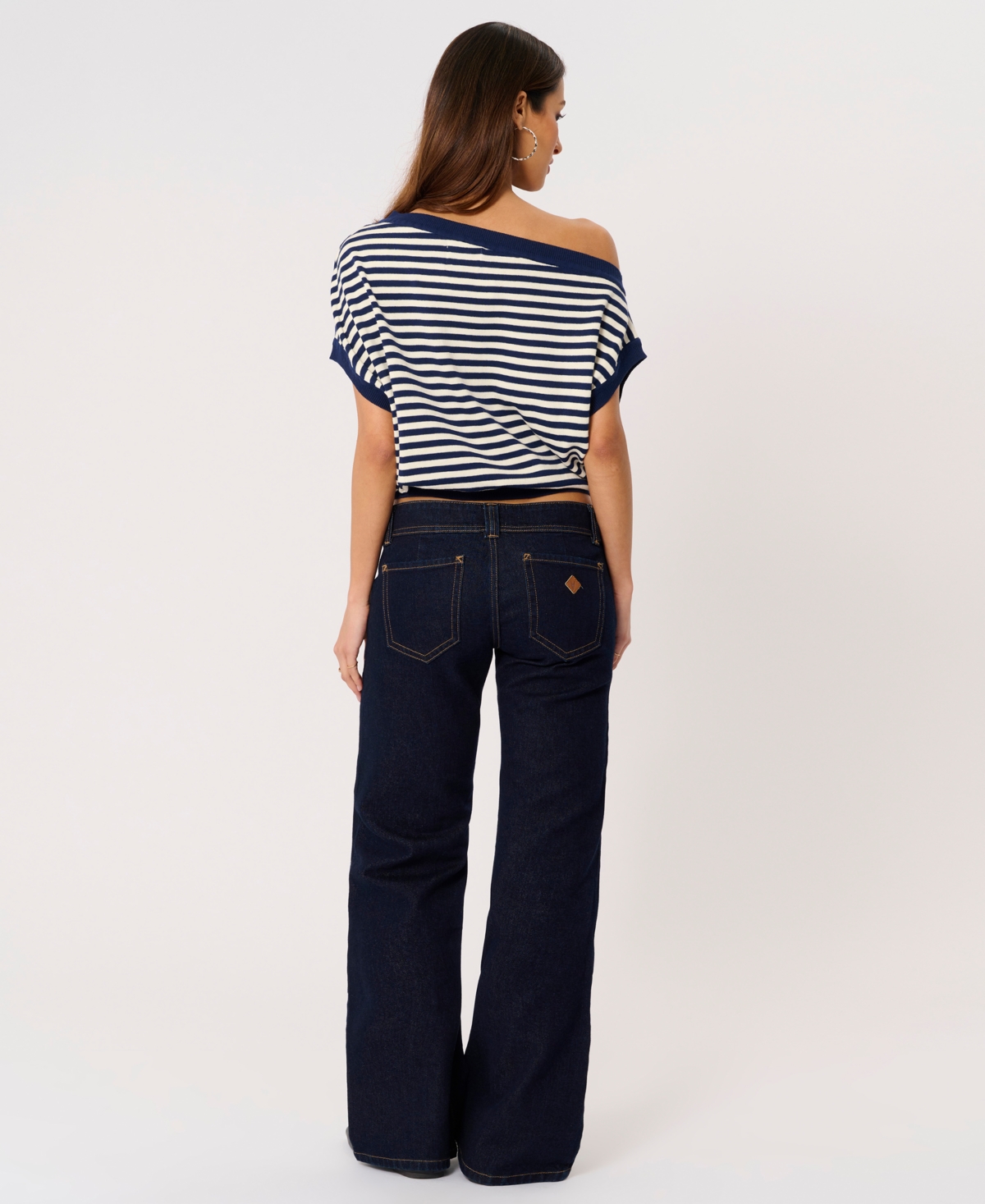 Abrand Women's Boat Neck Cold Shoulder Top