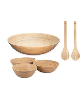 Lexa Bamboo 6-Piece Handcrafted Bowl Set