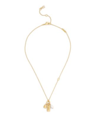 Imitation Pearl Iconic Signature Charm Pendant Necklace