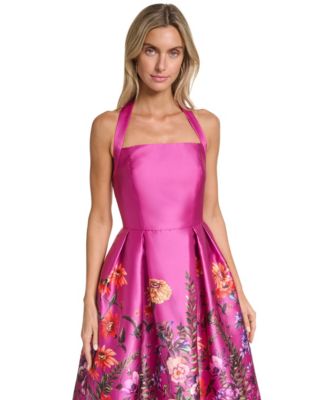 eliza j reverse halter dress pink Women's midi sc_58981