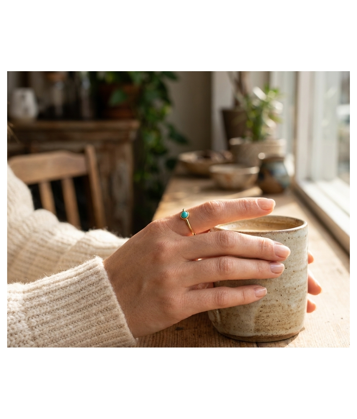 Bling Jewelry Mini Round Blue Turquoise Midi Knuckle Toe 1MM Thin Stackable Ring Gold Plated .925 Sterling Silver