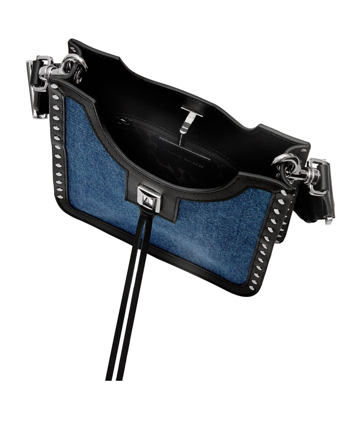 Женская сумка Rebecca Minkoff Darren Mini Denim Shoulder Handbag, цвет: Джинсовый — фото 3