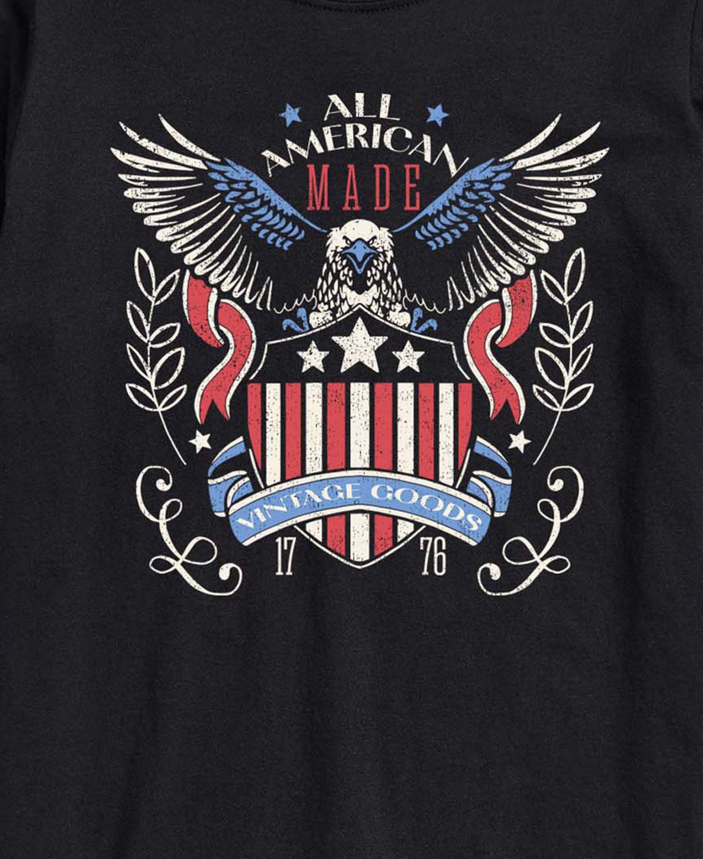 Мужская футболка AIRWAVES All American Vintage Goods Short-Sleeve Graphic, цвет: Чёрный — фото 3