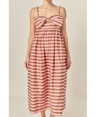 Women's Striped Midi Dress