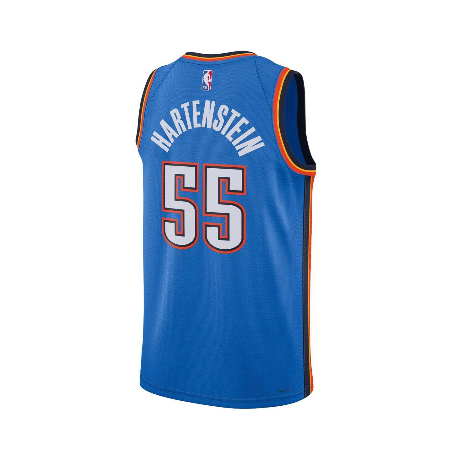 Топ Nike Isaiah Hartenstein Blue Oklahoma City Thunder Icon Edition Swingman Jersey — фото 3