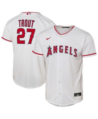 Big Boys and Girls Mike Trout White Los Angeles Angels Home Replica Player Jersey