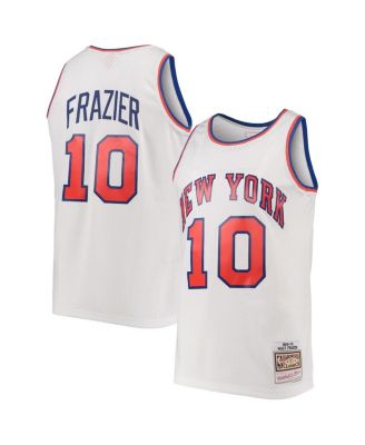 Men's Walt Frazier White New York Knicks Hardwood Classics Swingman Jersey