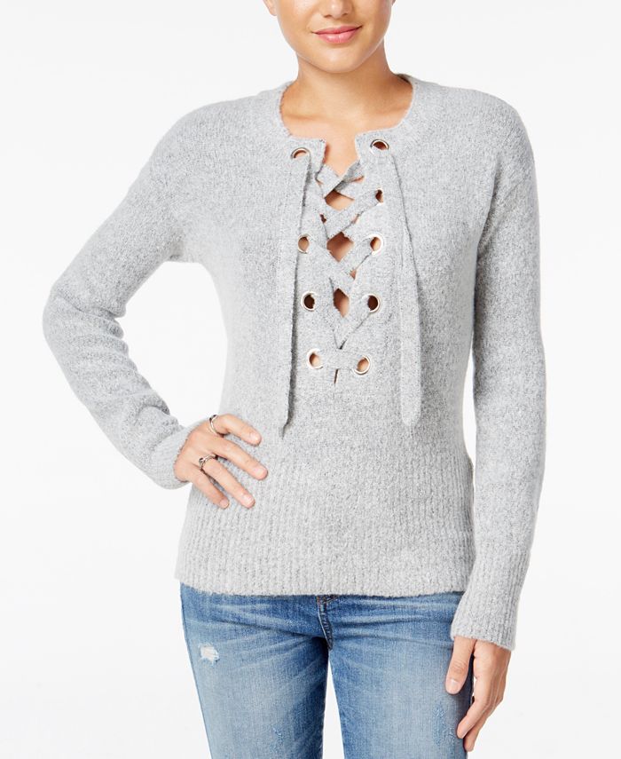 Rails lace up sweater new arrivals