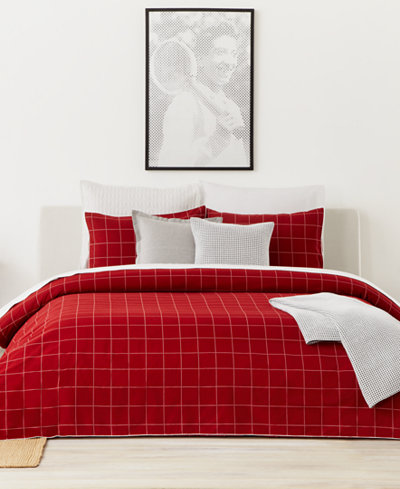 Lacoste Home Leste Red Bedding Collection