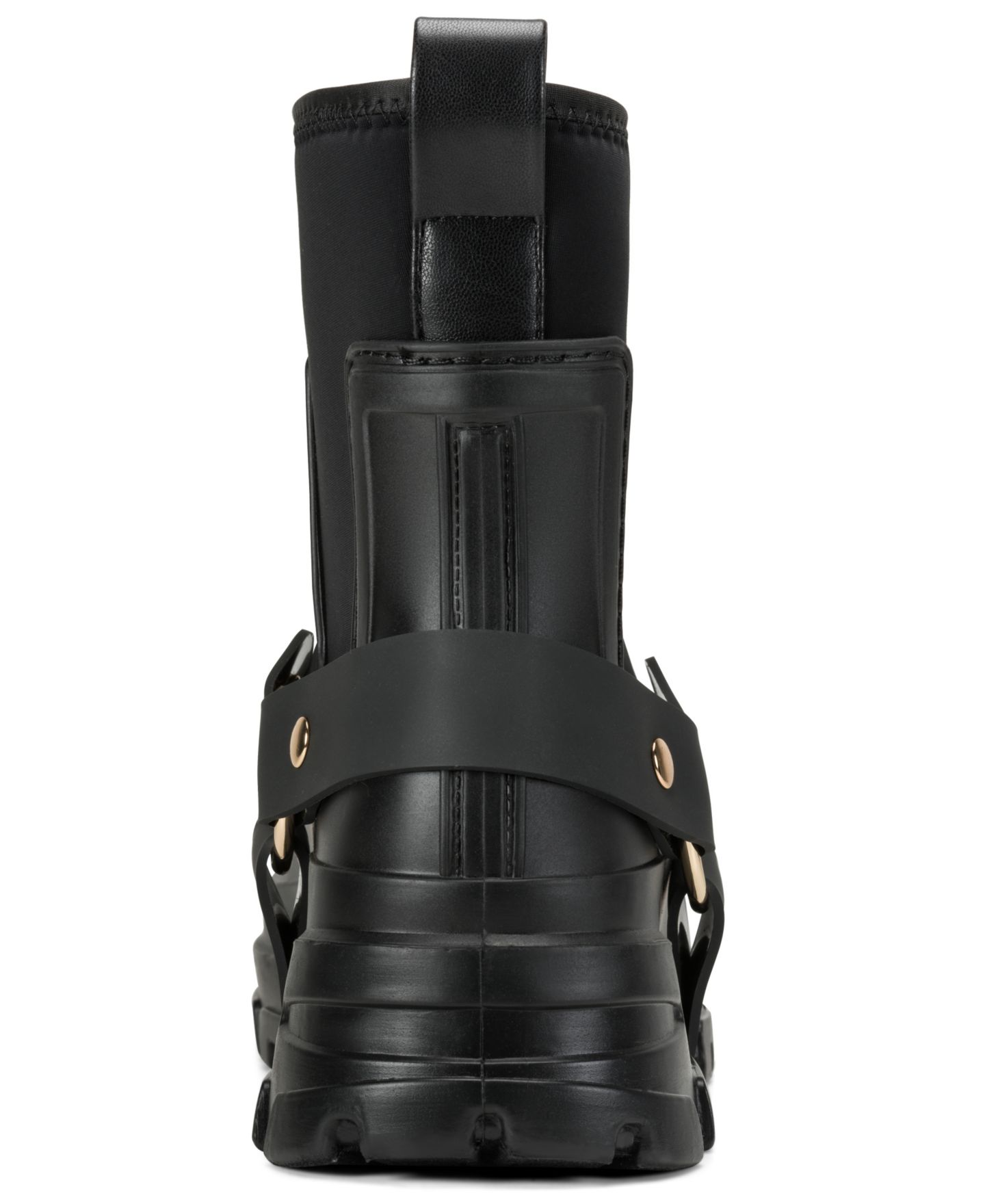 Женские ботинки KARL LAGERFELD PARIS Rivenna Rain Round Toe Booties, цвет: Чёрный гладкий — фото 3