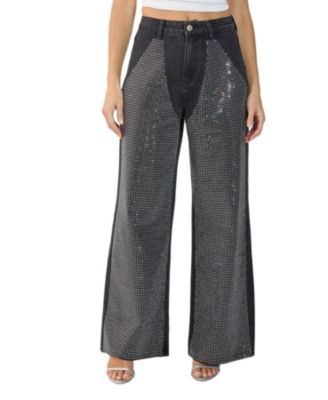 Women's Diamante Denim Chap Jeans
