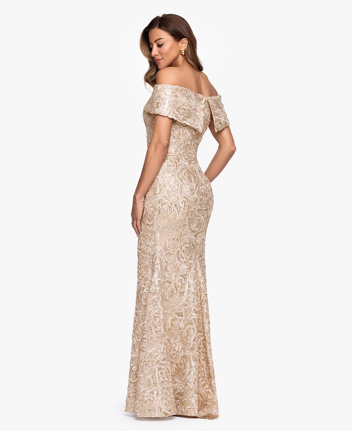 XSCAPE Women's Off-The-Shoulder Ball Gown view 4 — MAYCSS fashion products
