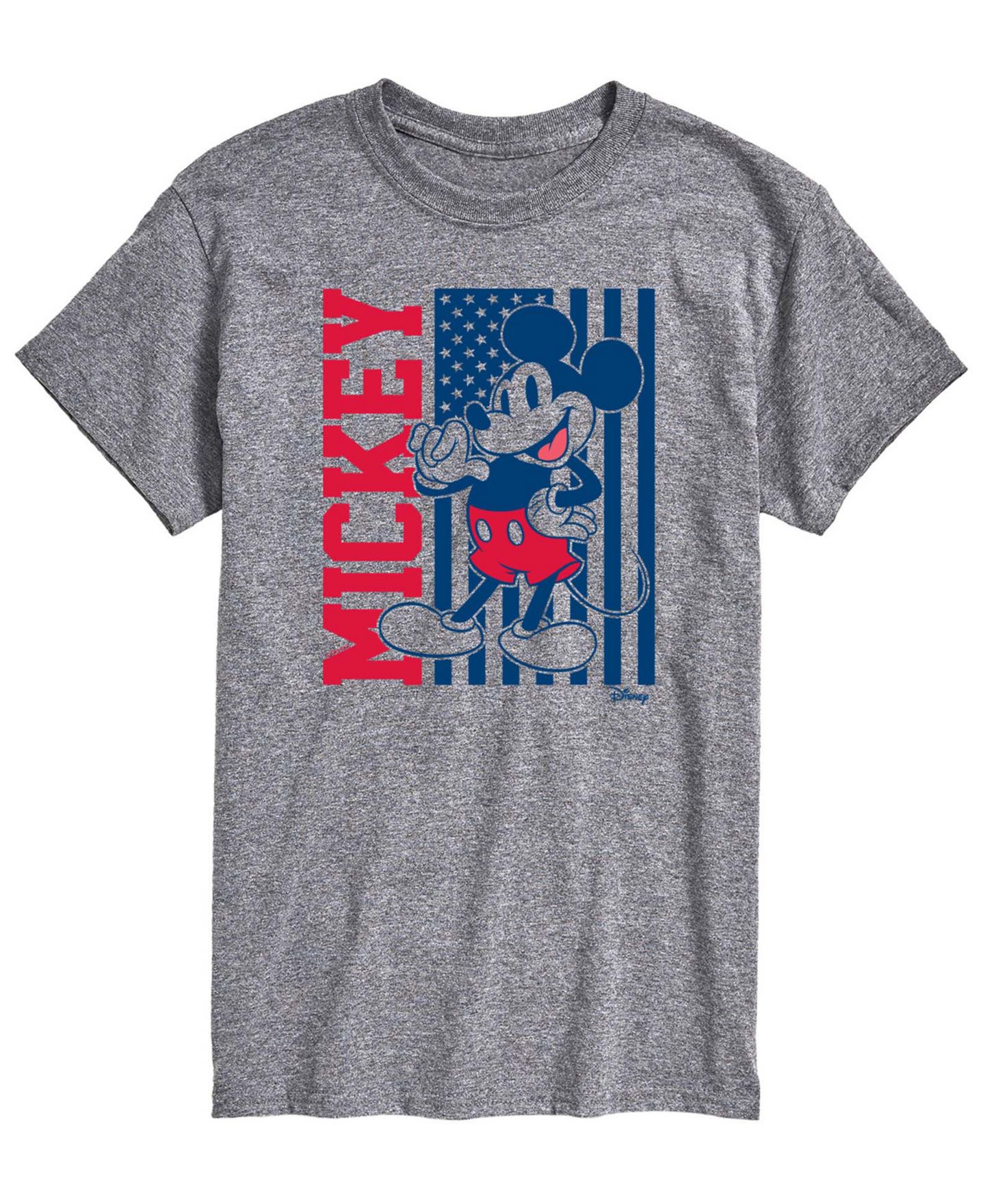 Мужская футболка AIRWAVES Disney Mickey Vertical Flag Short-Sleeve Graphic, цвет: Меланжевый — фото 1