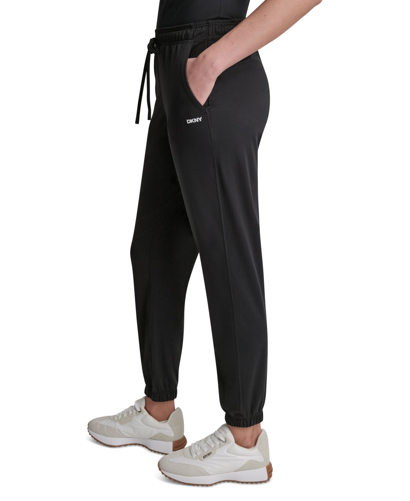 Женские брюки DKNY Sport Balance Compression 2.0 Mid-Rise, цвет: Чёрный — фото 3