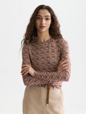 Women's Scotch and Soda Tops and Tees Printed Long Sleeve T-Shirt
