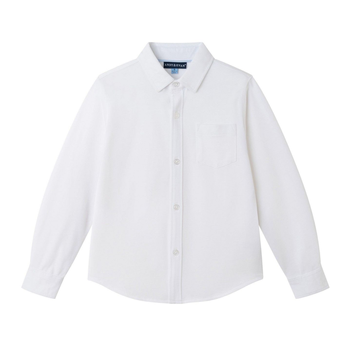 Рубашка Andy & Evan Knit-Tech Shirt для мальчиков, цвет: Белый — фото 3