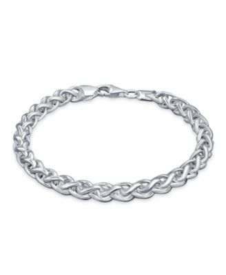 Solid Heavy 6MM Braid Rope Wheat Chain Link Bracelet . 8.5 Inch