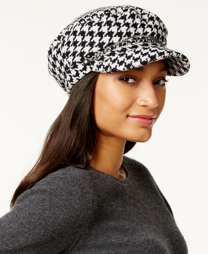 August Hats Shimmer and Shine Houndstooth Conductor Cap - Macy's