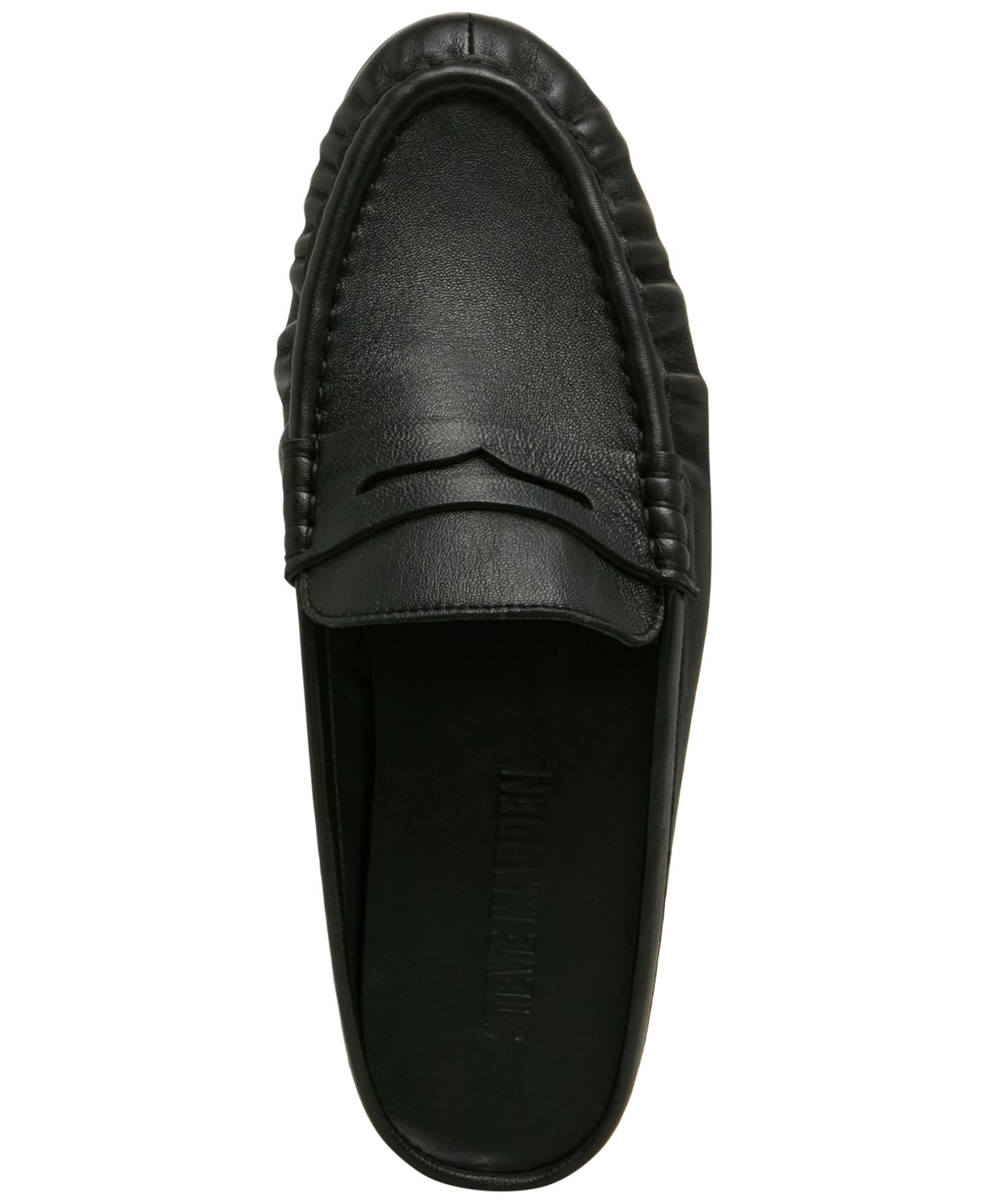 Женские сабо Steve Madden Rafe Tailored Slip-On Mule, цвет: Чёрный кожаный — фото 4