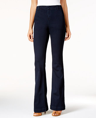 I.N.C. Curvy-Fit Denim Trousers, Created for Macy's - Jeans - Women ...