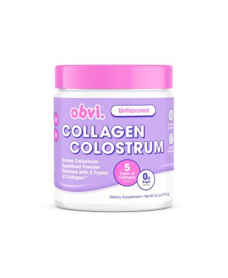 Obvi Collagen Colostrum Supplement - Supports a Healthy Gut, Skin Rejuvenation and Immune Health - Gluten Sugar-Free - Unflavored - 25 Servings