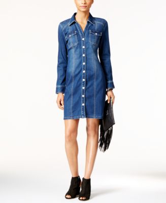 macy's inc denim dress