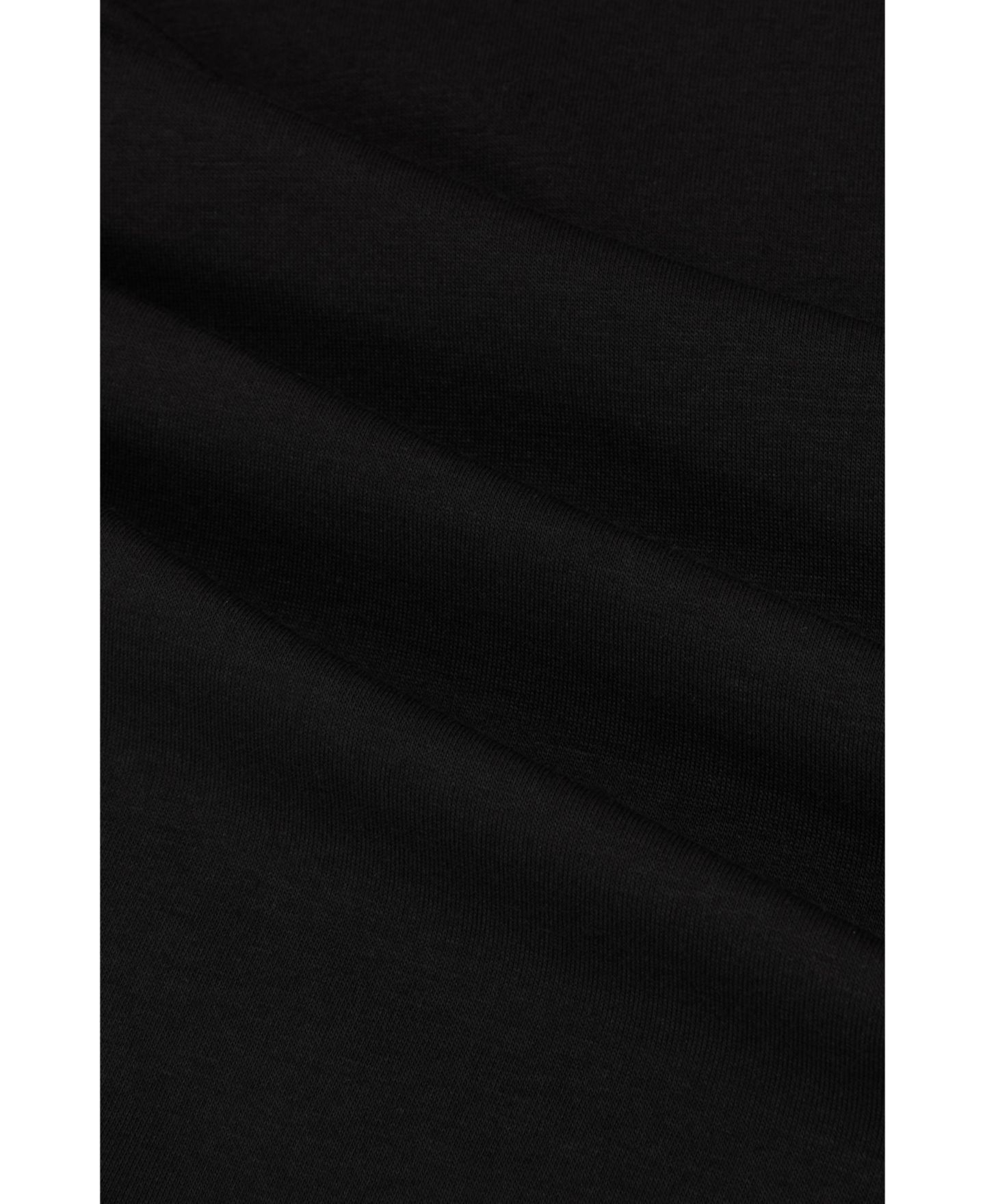 Женская футболка REISS Stretch-Cotton Ribbed-Neck, цвет: Чёрный — фото 6