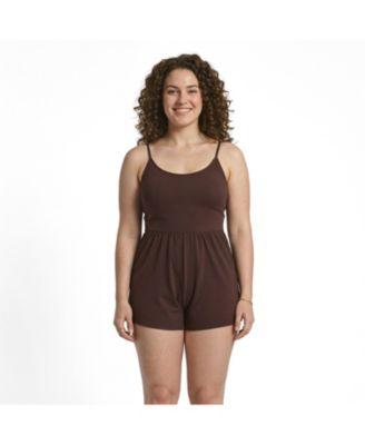 Women's Ivy Short Swim Romper With Built-In Bra and Hidden Shorts