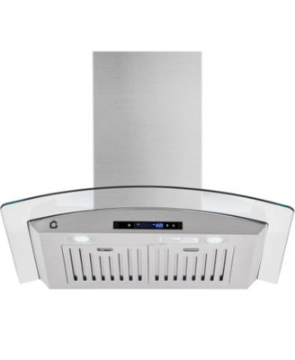 30 Inch 450 CFM Ducted, Ductless Convertible Kitchen Wall Mount Range Hood with Gesture Sensing and Touch Control