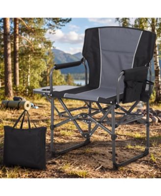 1 Pack Oversized Heavy Duty Camping Directors Chair, Portable Folding Lawn Chair for Beach, Fishing, Picnic